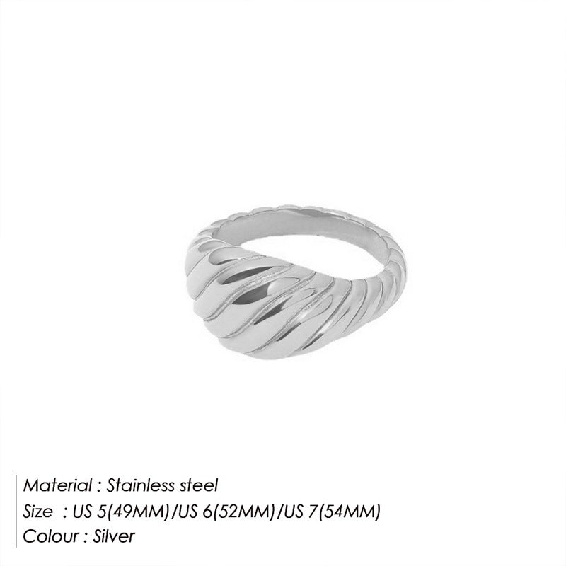 Wholesale stainless steel women's finger ring gold plated 18K ring ring