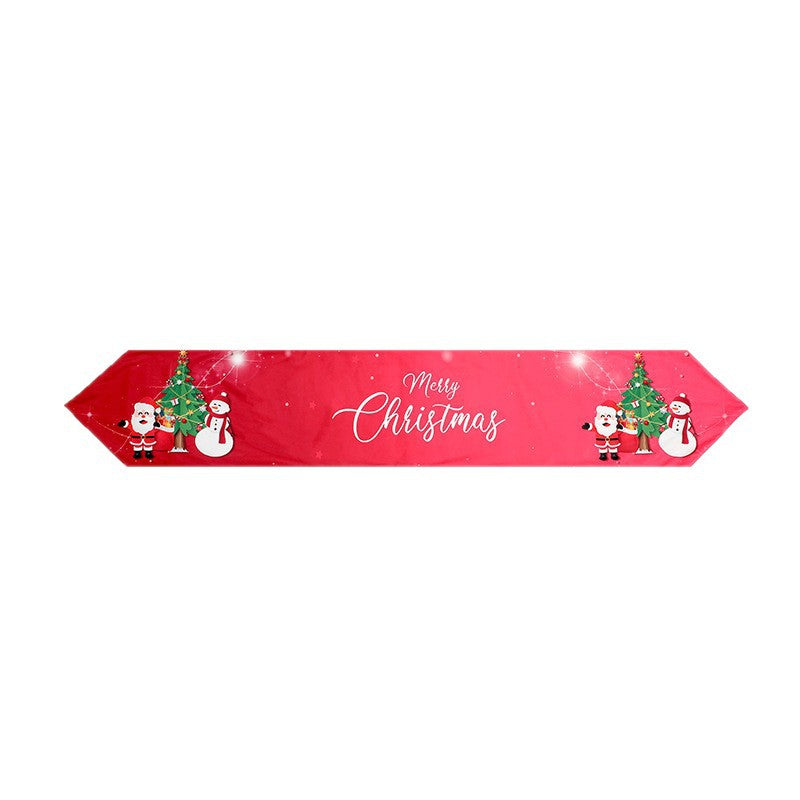 Wholesale Printed tassel table runner Christmas print table runner
