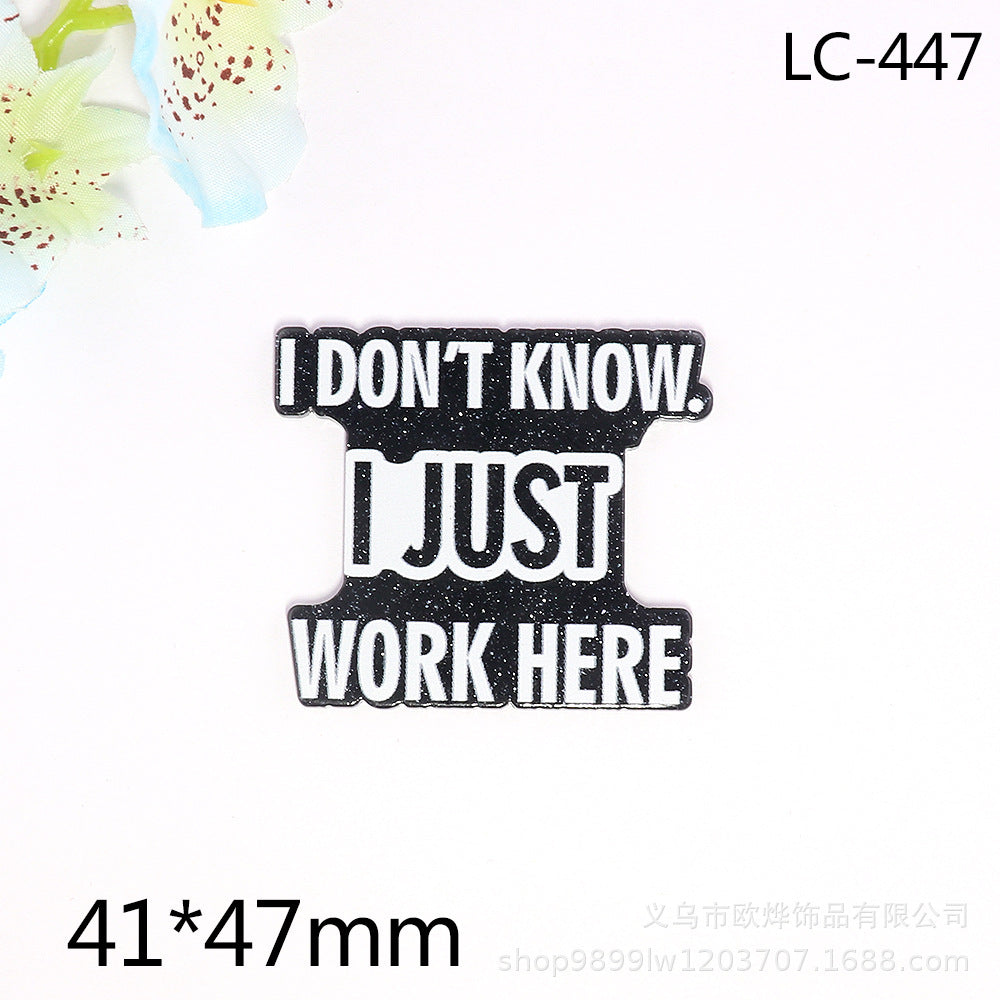 Wholesale 10 new pink cartoon jewelry acrylic DIY patches