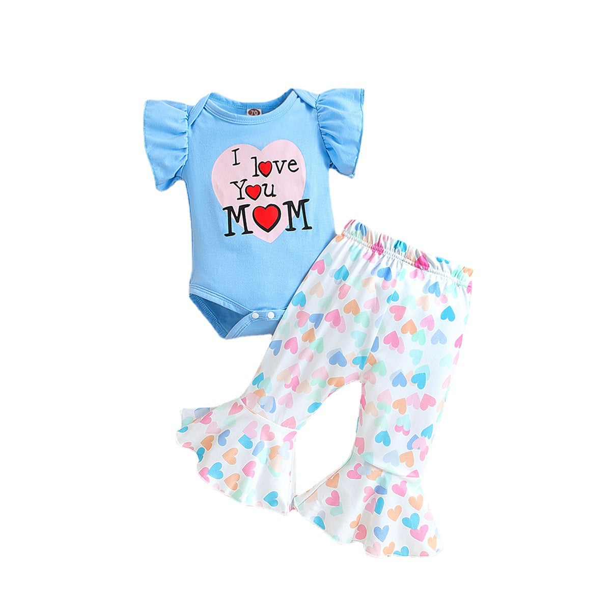 Wholesale Polyester Jumpsuit Flare Pants Two Piece Set