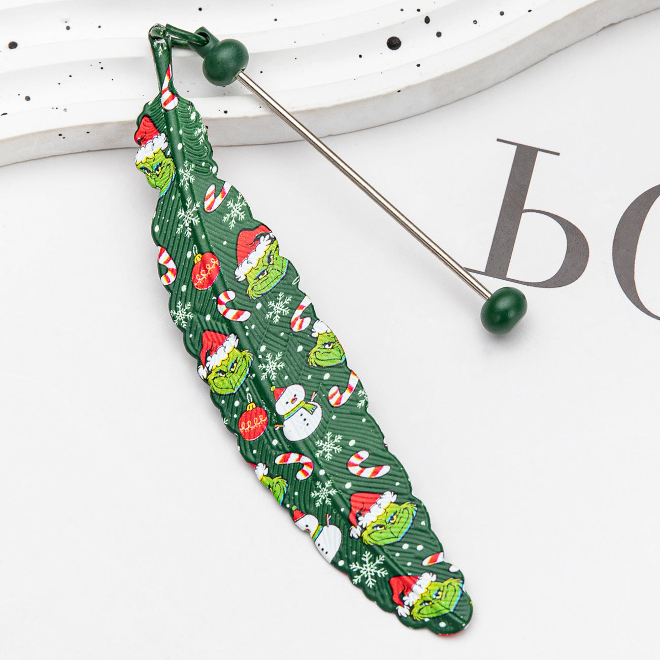 Wholesale New Christmas Halloween Feather Bookmark Handmade DIY Metal Bookmark