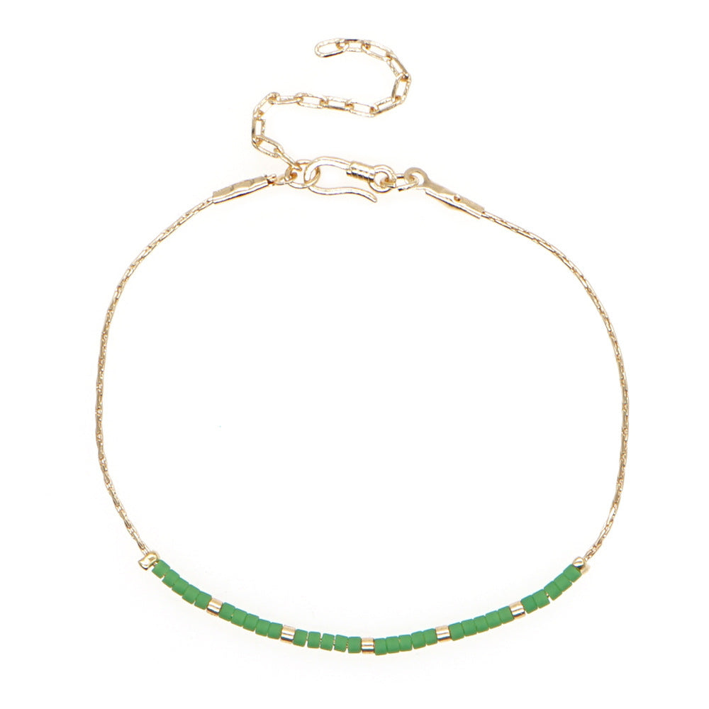 Wholesale Morse Code Imported Rice Beads Bracelet