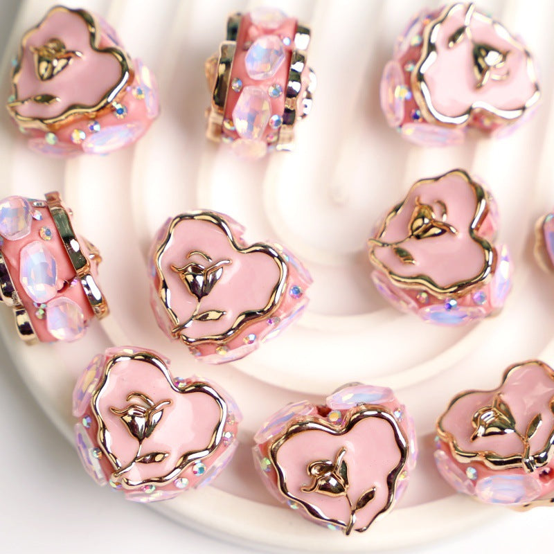 Wholesale Love Heavy Industry Rose Diamond Beads