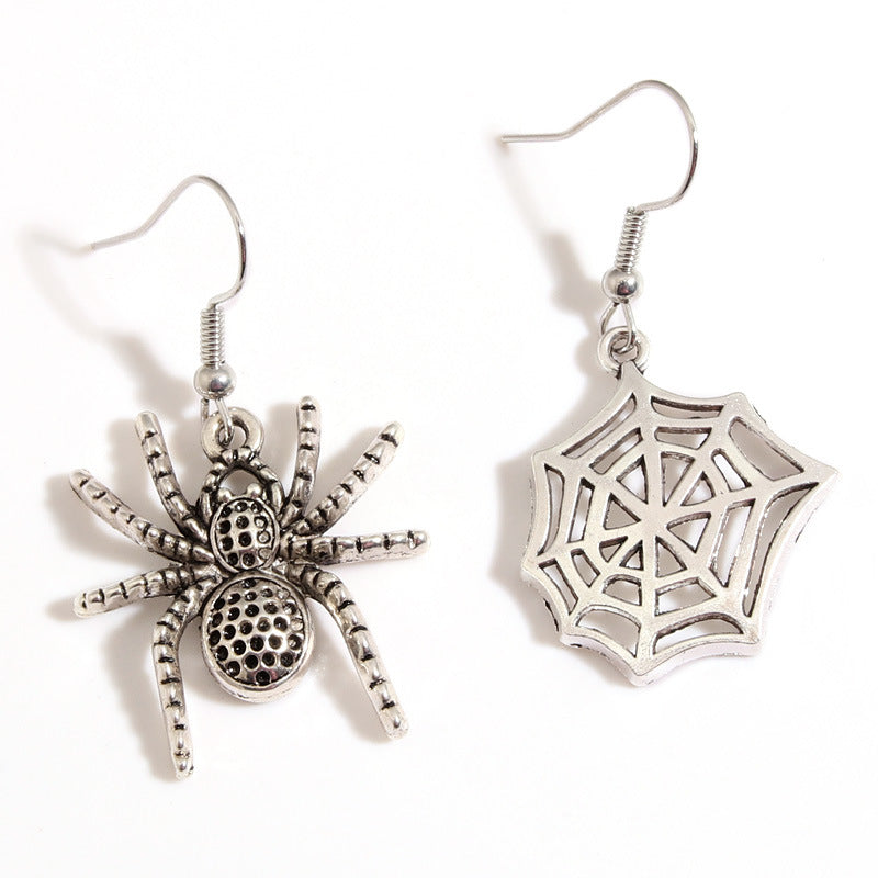 Wholesale Punk Spider Web Pendant Gothic Earrings