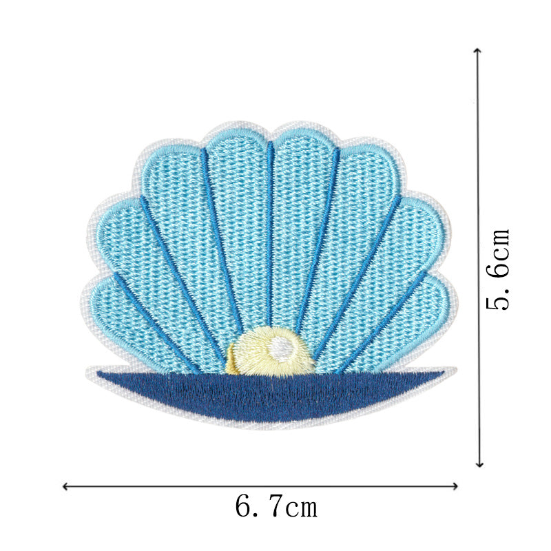 Wholesale Cartoon embroidery subsidy holiday beach vacation style clothing decoration stickers