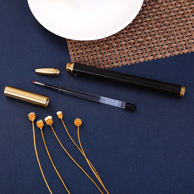 Wholesale Wooden Pen Body Brass Signature Pen