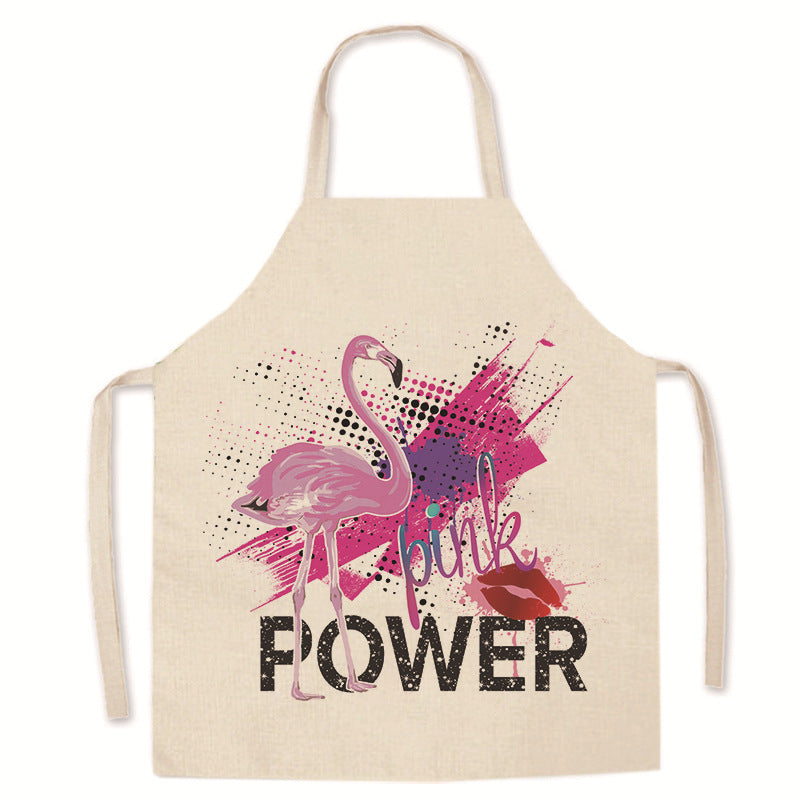 Wholesale Lipstick Red Lip Print Apron Fashion Encrypted Linen Apron