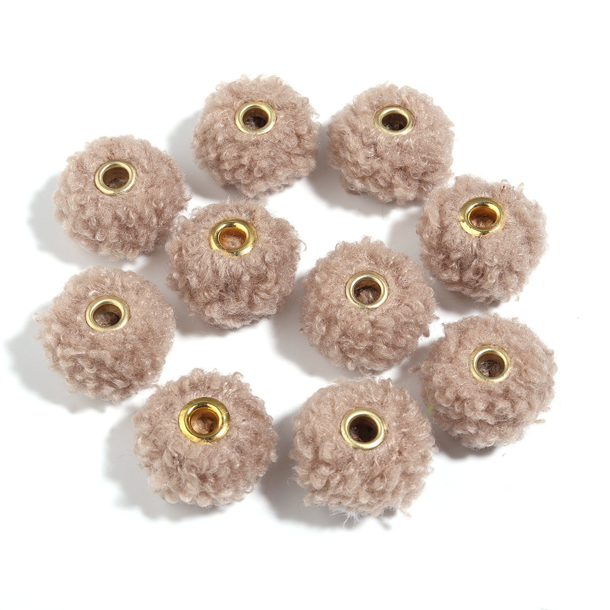 Wholesale 10pcs Colorful Fuzzy Spacer Beads