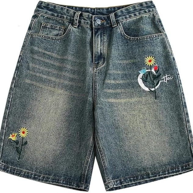 Wholesale High Waist Denim Loose Jeans Casual Wide Leg Shorts Women