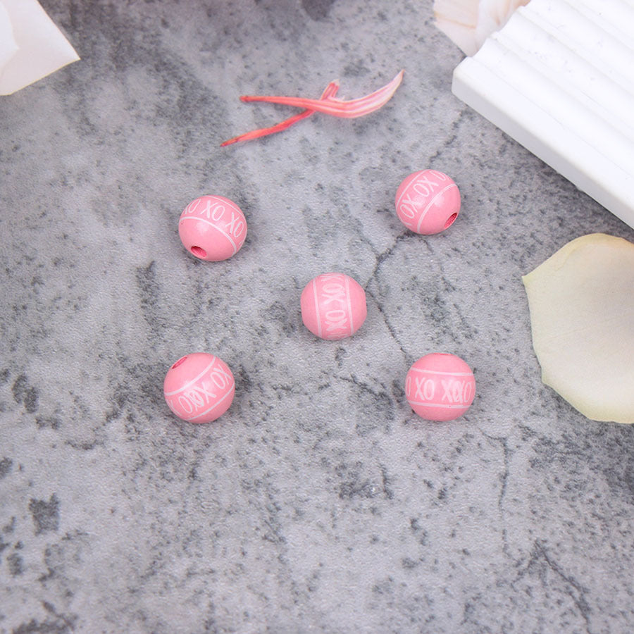 Wholesale 20PCS DIY Valentine's Day Love Color Tassels Twine Wooden Beads