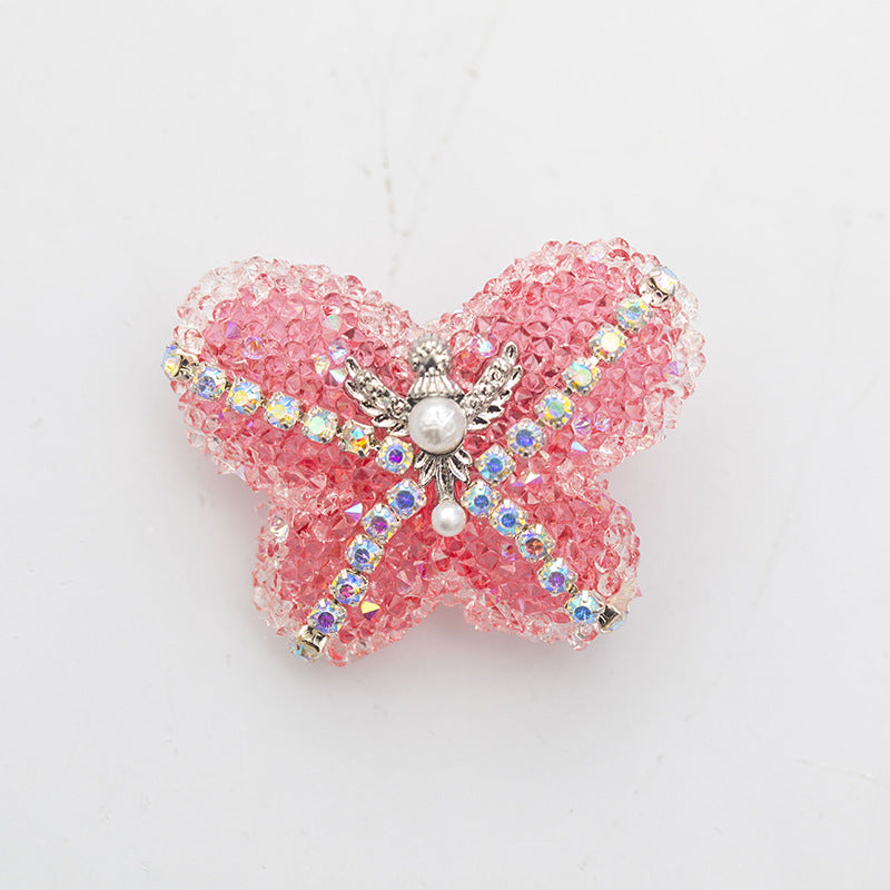 Wholesale 10pcs Acrylic Butterfly Diamond Ball String Beads