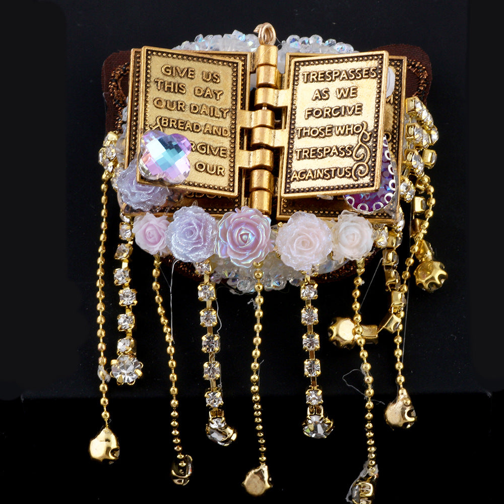 Wholesale 2PCS Heavy Industry Magic Book DIY Drill Ball Can Wear Straight Hole Beads