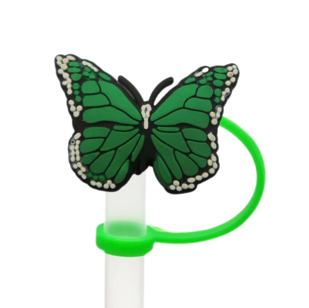 Wholesale 10pcs Butterfly Straw Cover Cute Cartoon Straw Cap Dust Plug