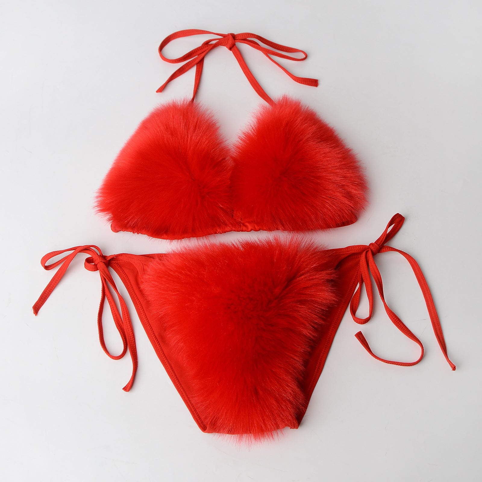 Wholesale Solid Color Bikini Plush Swimwear