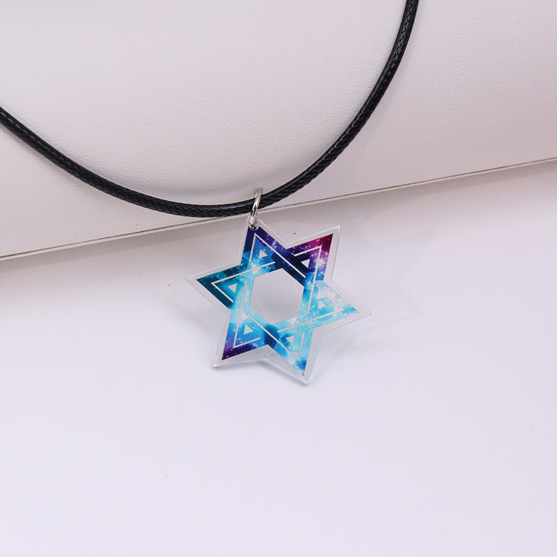 Wholesale Moon Star Acrylic Pendant