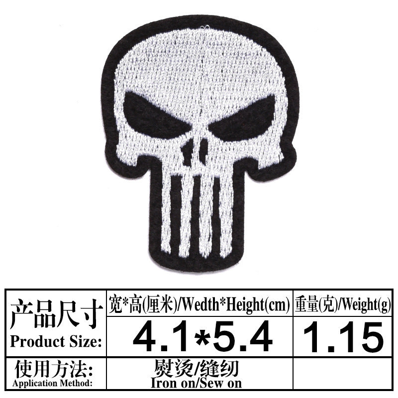 Wholesale Embroidered Skull Letter Patch
