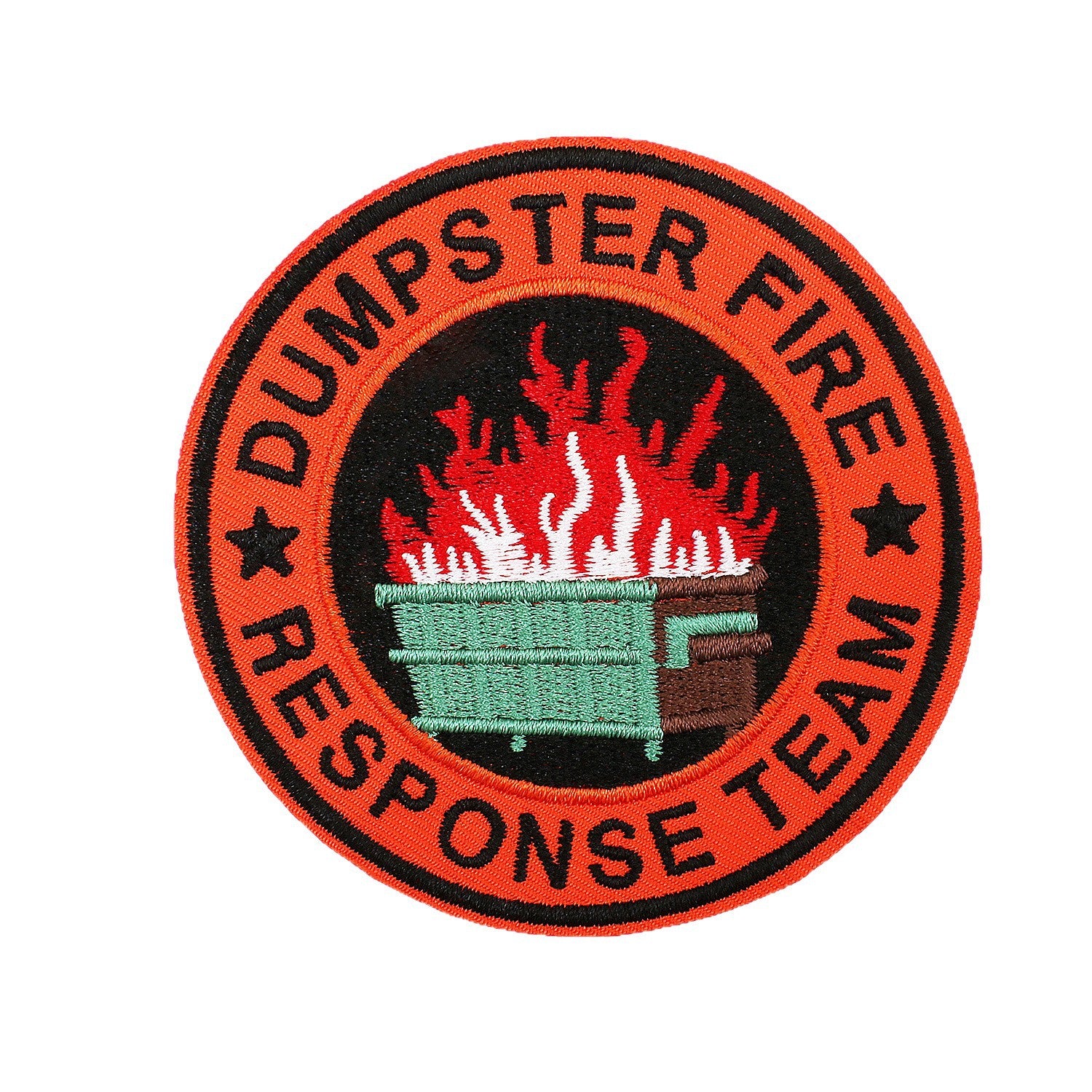 Wholesale Flame Trash Can Embroidered Patch