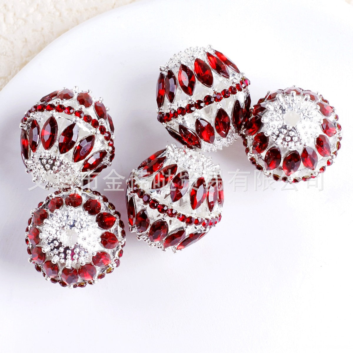 Wholesale 10pcs Heavy Duty Diamond Alloy Zircon Chain Chain Hollow Beads