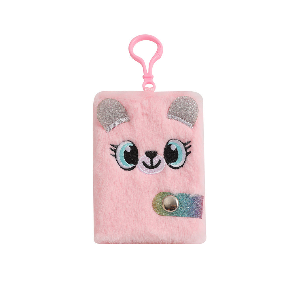 Wholesale Cartoon Unicorn Bear Big Eyes Plush Pendant Mini Notebook