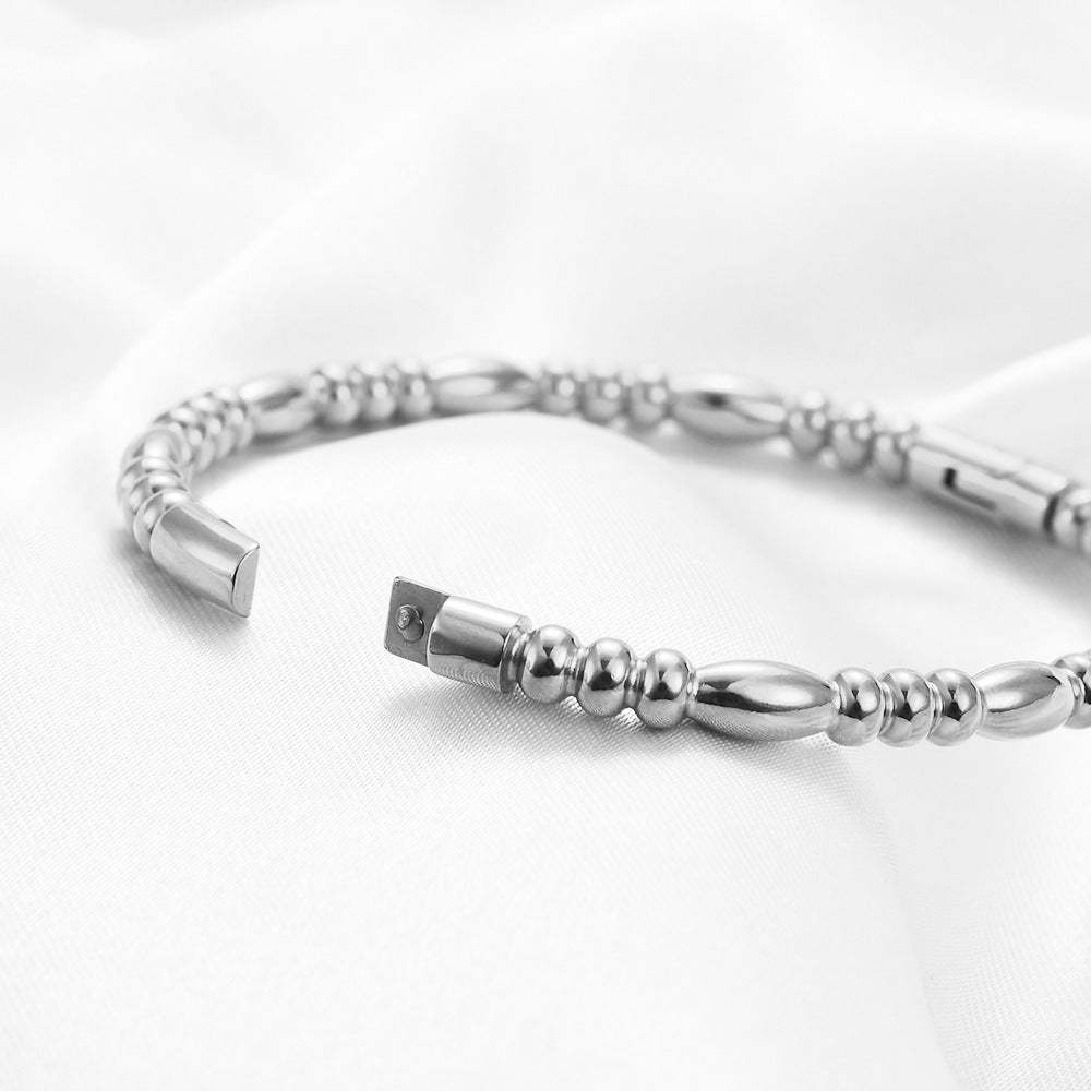 Wholesale Stainless Steel Gold-plated Bamboo Bracelets