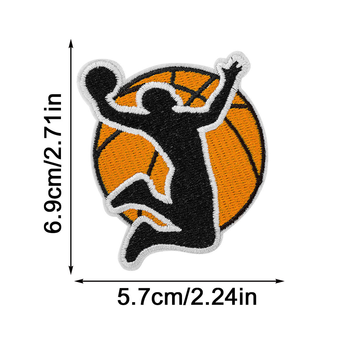 Wholesale Basketball themed embroidered patch