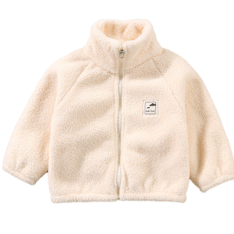Wholesale Autumn and Winter Children's Lambswool Warm Jacket