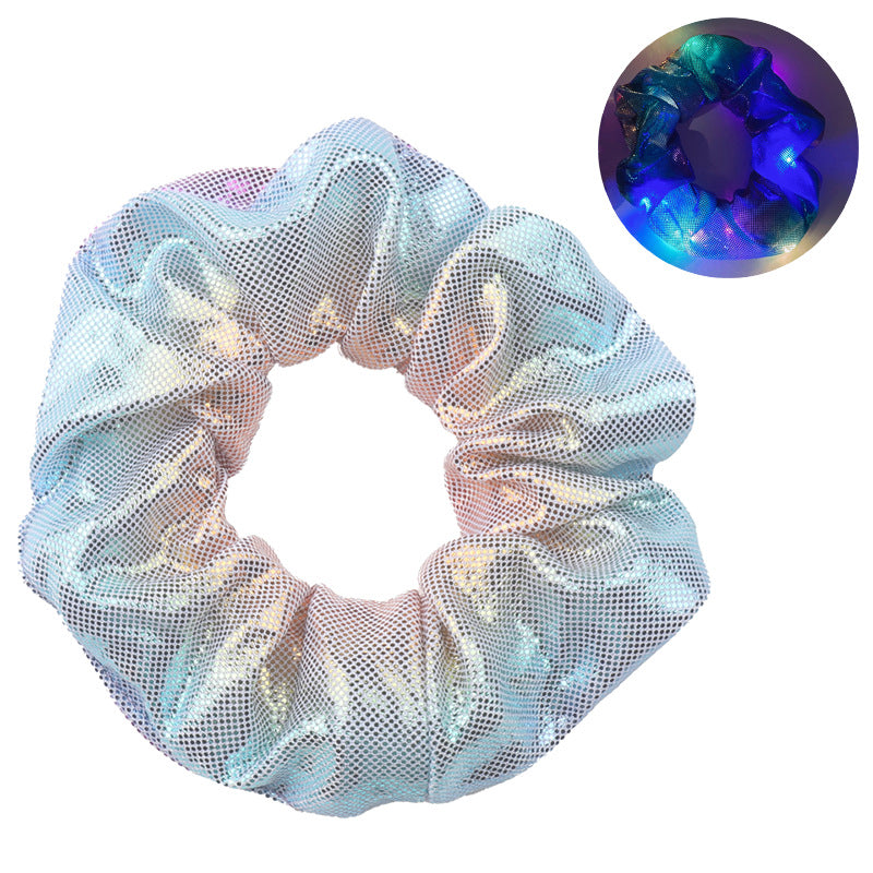 Wholesale Fabric LED Glitter Large Intestine Hair Ties