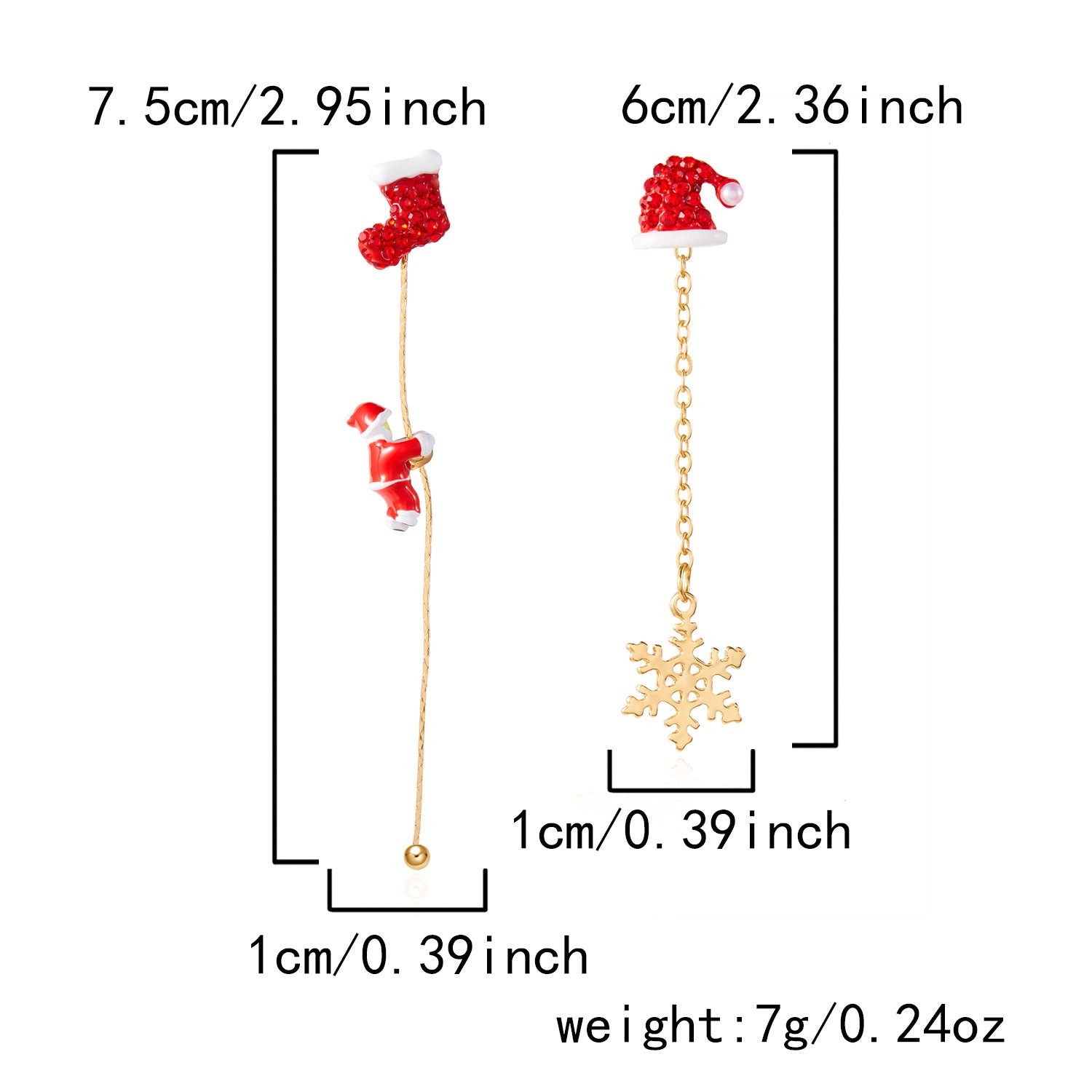 Wholesale Crawling  Tassel Long Asymmetrical Snowflake Earrings