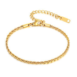 Wholesale Twist Gold Stainless Steel Bracelets