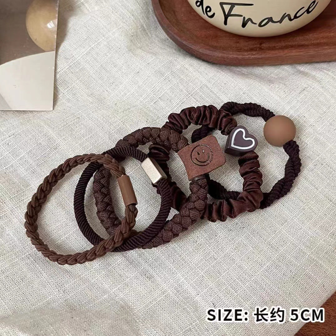 Wholesale Colored Large Circle Children's Hair Free Rubber Band Hair Rope