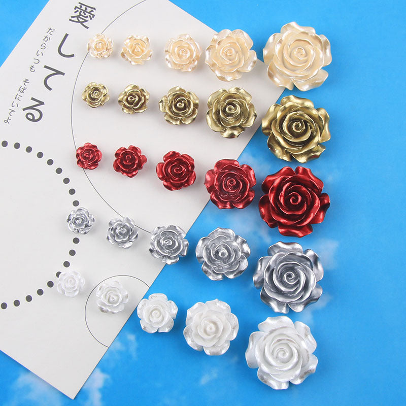 Wholesale Creative No. 5 Rose Resin Cream Glue Phone Case