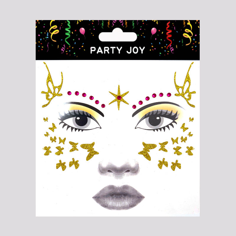 Wholesale Glitter Acrylic Diamond Holiday Party Stage Makeup Stickers