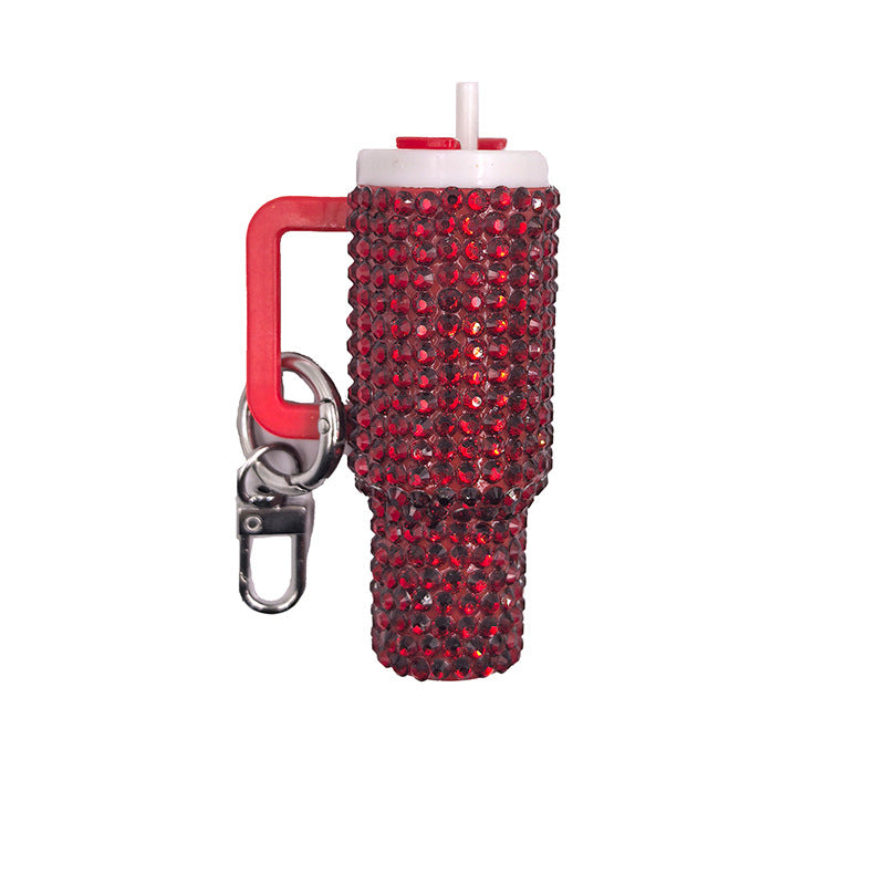 Wholesale Rinestone mini ice bar key chain new keychain pendant mother's day key chain can put lipstick backpack pendant