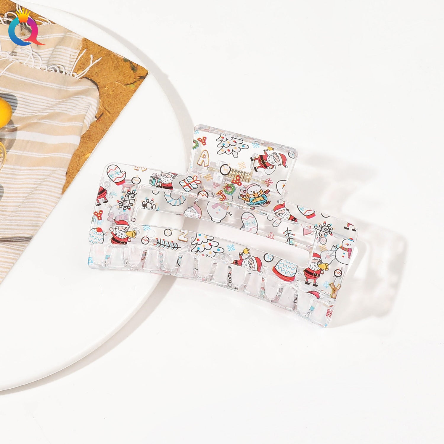 Wholesale Christmas Cute Sweet Print Shark Hair Clips