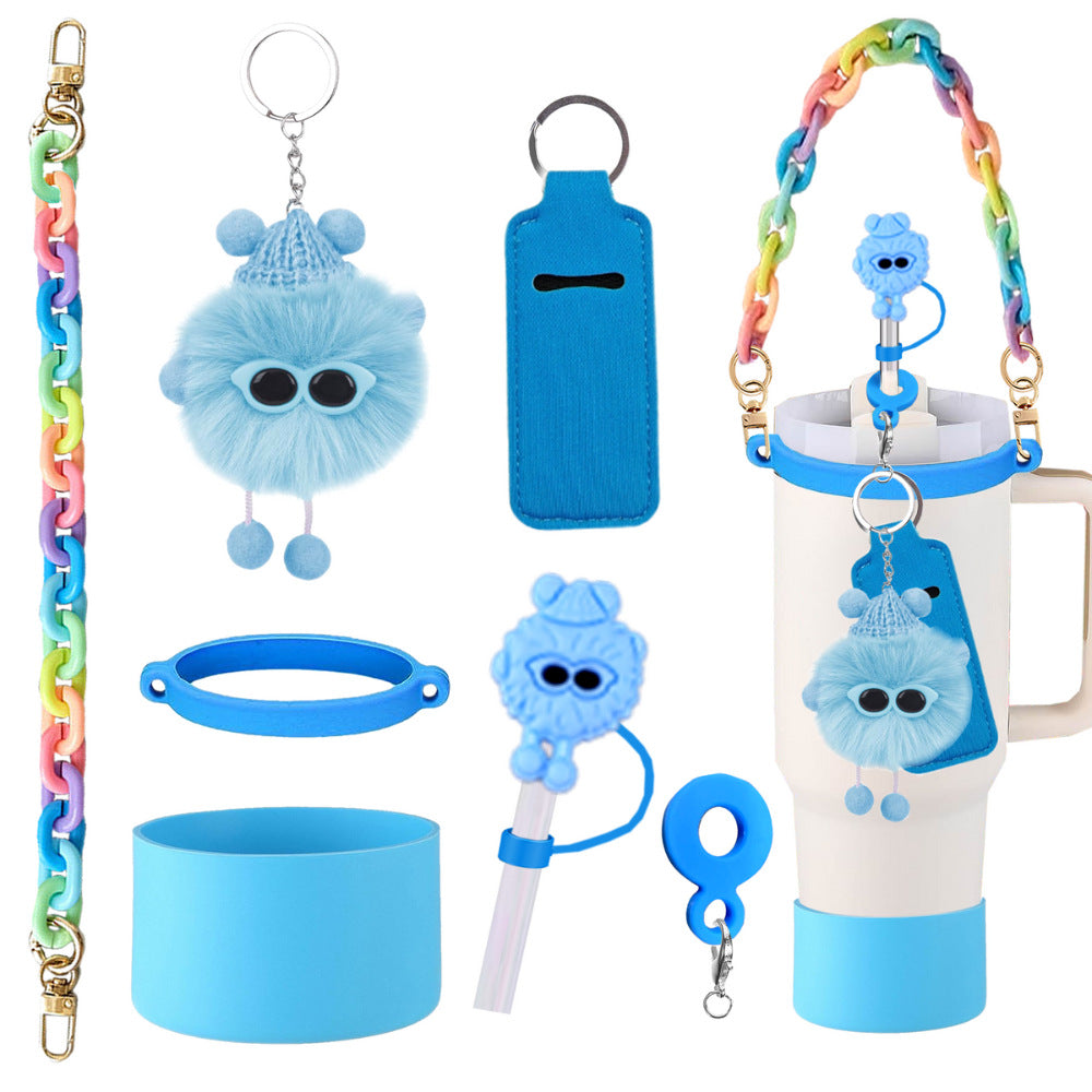 Wholesale Monster Pendant Peach Blossom Knot Straw Tube Cap