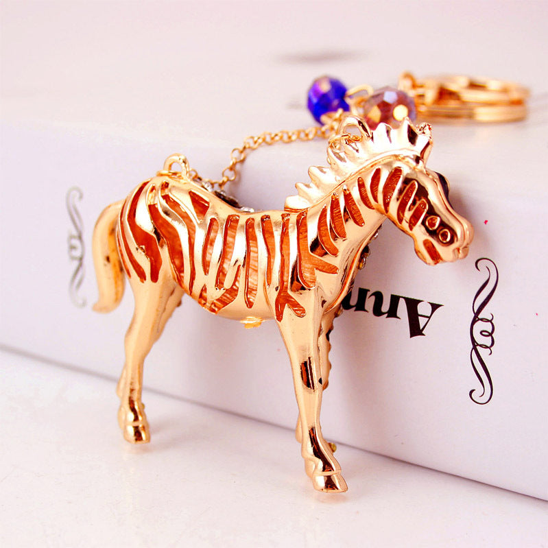 Wholesale Diamond Zebra Zinc Alloy Keychain