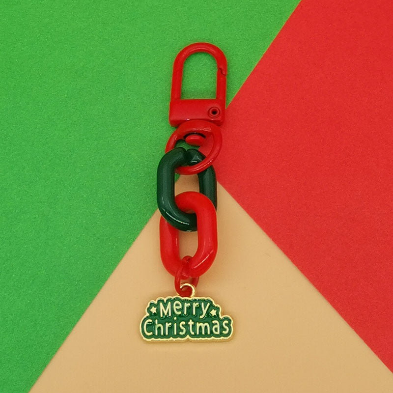 Wholesale Christmas Alloy Santa Claus Snowflake Elk Tree Keychain