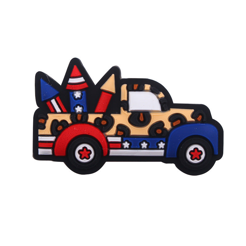 Wholesale of 3PCS/PACK American Independence Day Silicone Beads