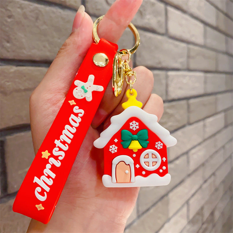 Wholesale Cartoon Christmas Gifts Plastic Doll Keychains