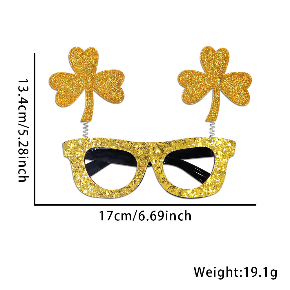 Wholesale St. Patrick's Day Shamrock Gold Green Clover Glasses