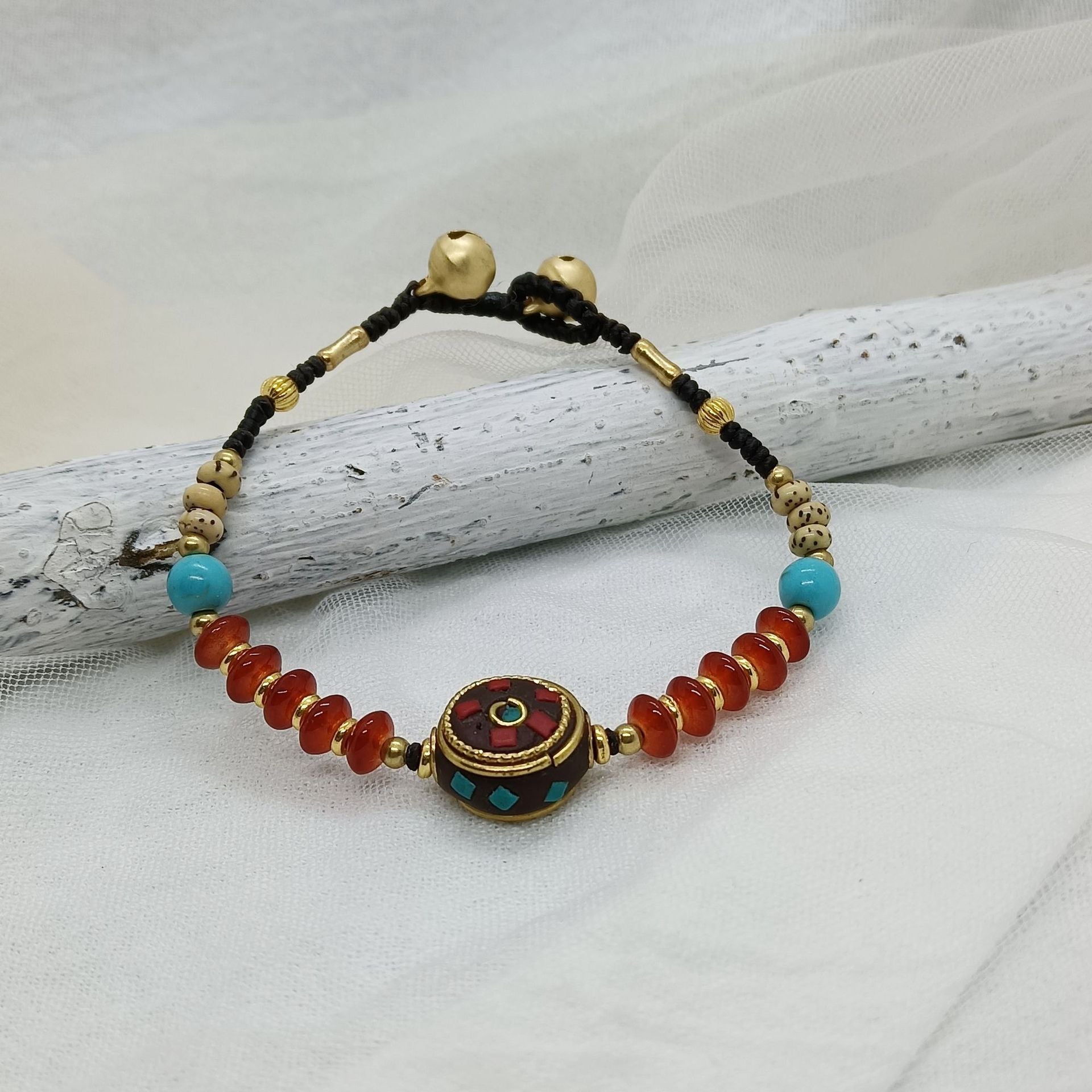 Wholesale Ethnic Style Natural Stone Vintage Handwoven Bracelet