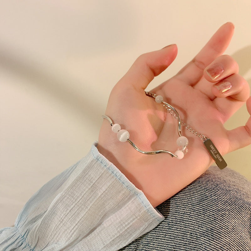 Wholesale Niche Slub Metal Bracelet