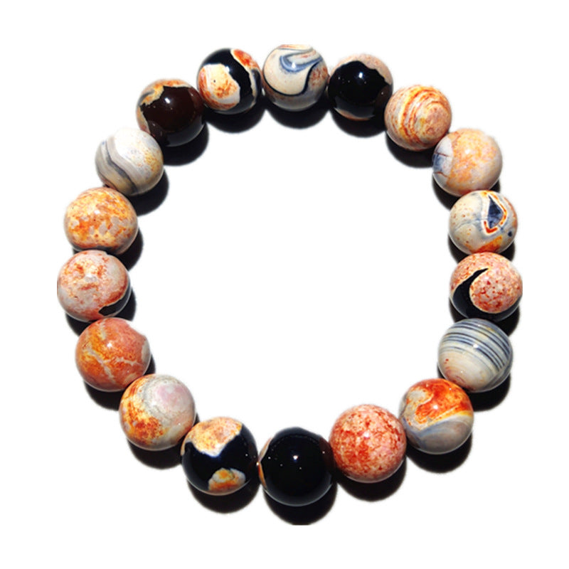 Wholesale Planet Flame Agate Stone Bracelet