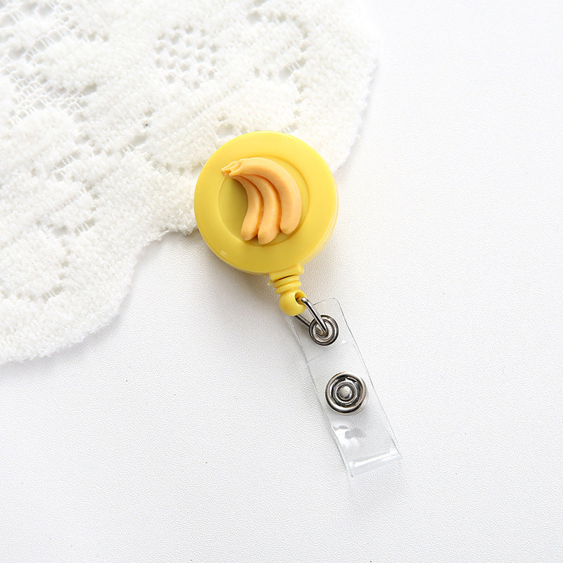 Wholesale Badge Reels Plastic Cartoon Avocado Sunflower Badge Scroll Retractable Keychain