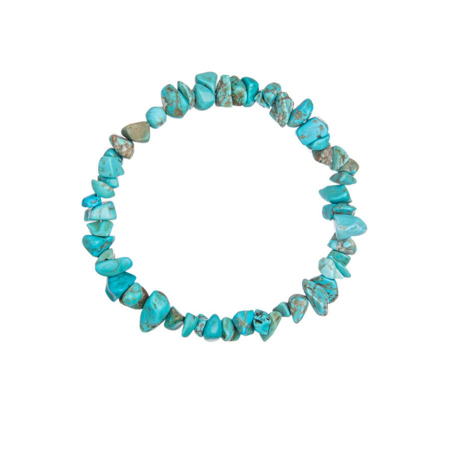 Wholesale natural stone crystal agate colorful gravel elastic bracelet