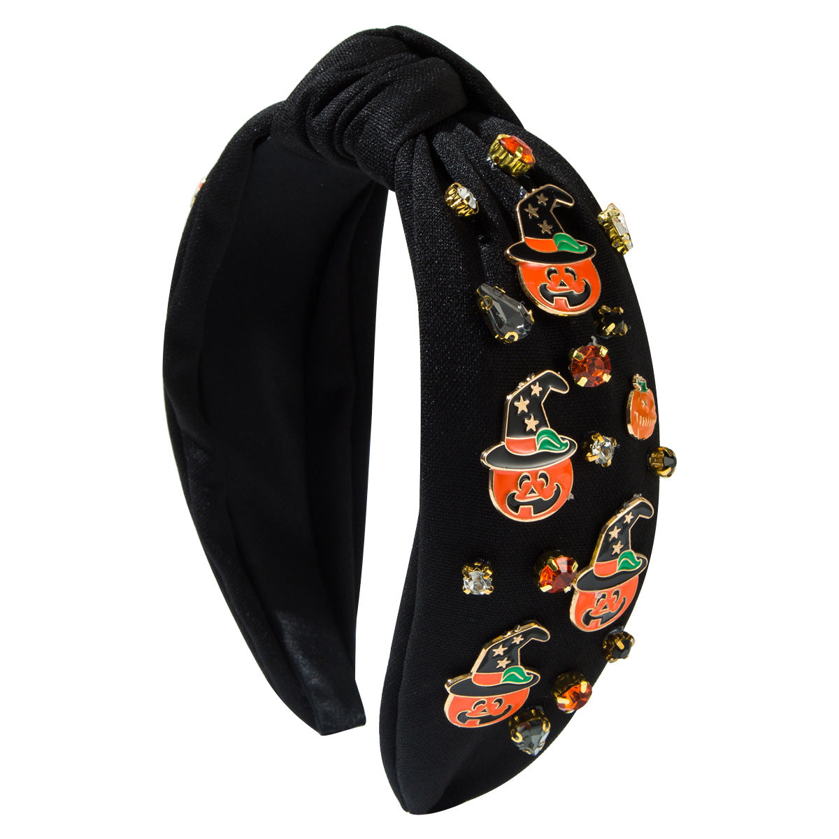 Wholesale New Halloween Fabric Diamond-encrusted Pumpkin Ghost Accessory Headband