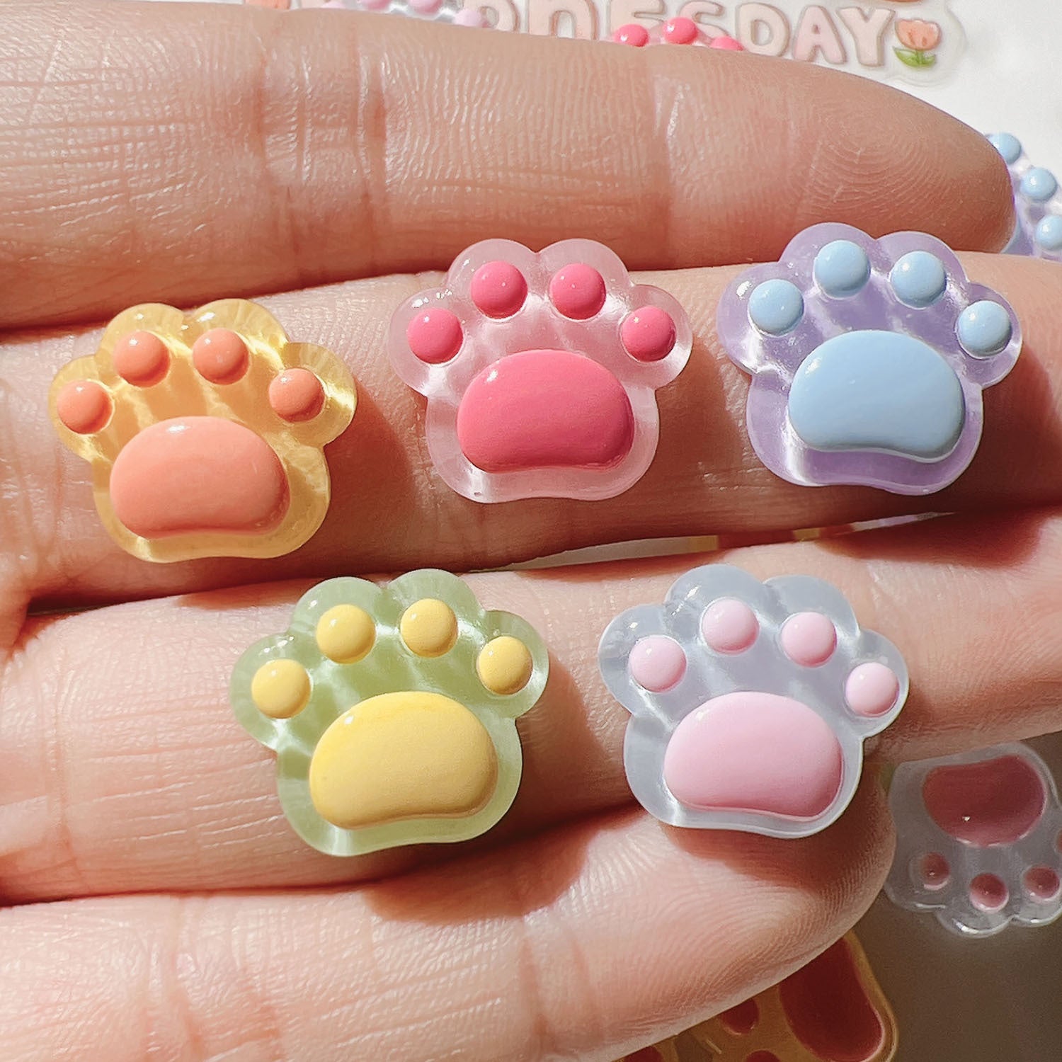 Wholesale 20pcs Resin AccessoriesDIY Accessories Handmade Materials Shoe Buckles Hat Patch Cream Glue Mini Transparent Soles