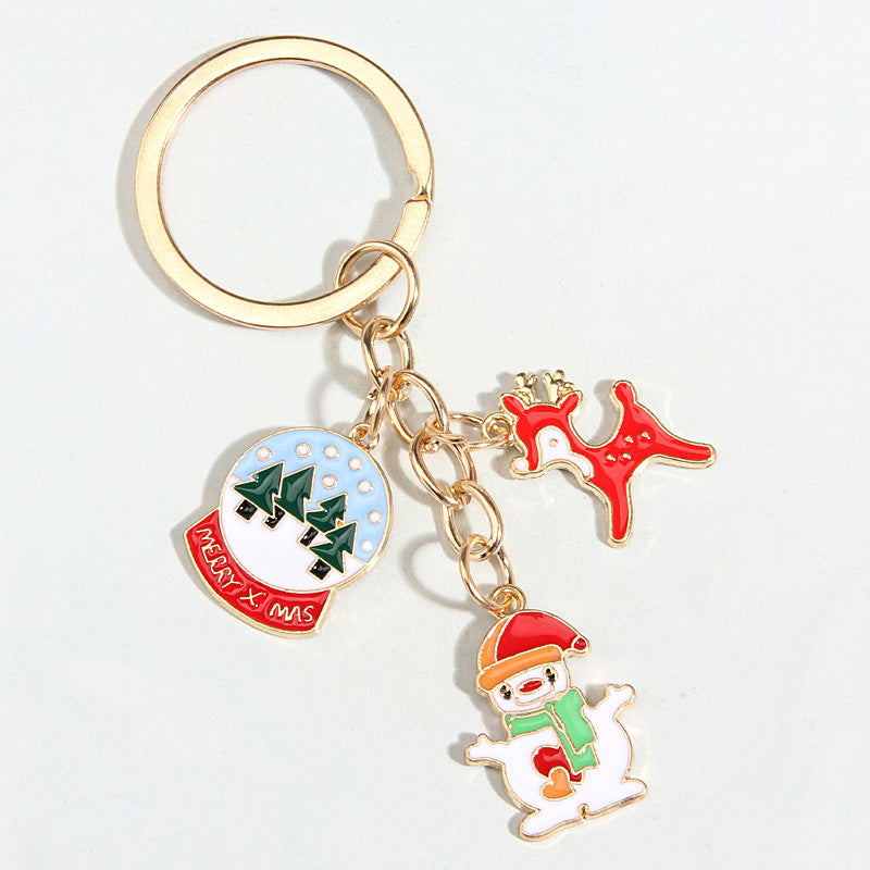 Wholesale 10PCS Christmas Tree Zinc Alloy Keychain