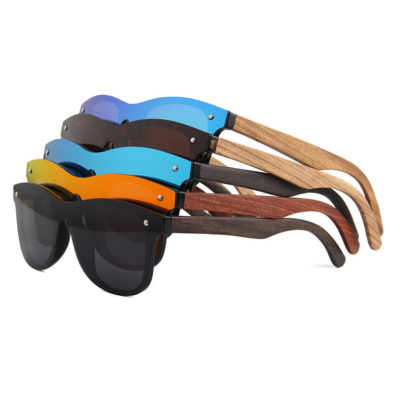 Wholesale Bamboo Wood Integrated Polarized PC Sunglasses