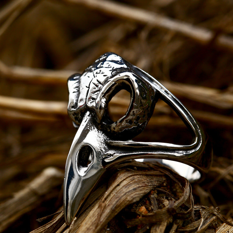 Wholesale Vintage Crow Titanium Steel Men' s Ring